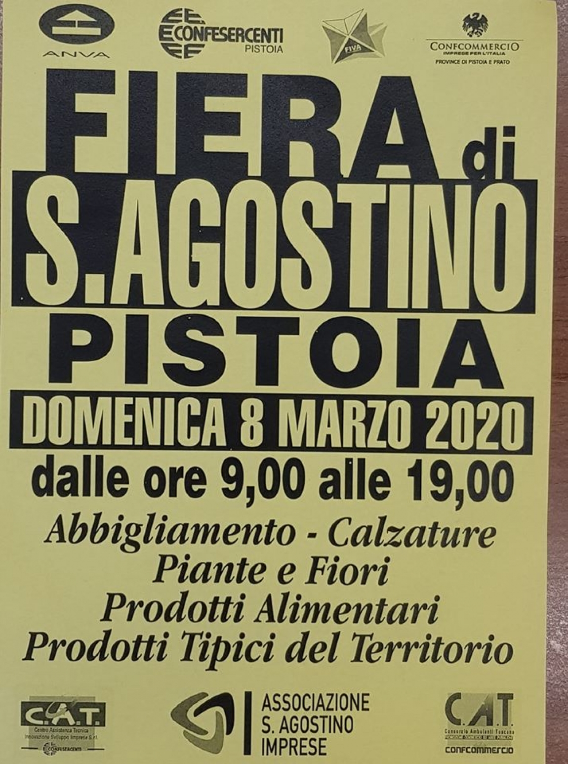 FIERA DI SANT&#039;AGOSTINO - Domenica 08/03/2020